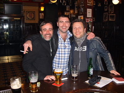 Dave, Shane och Pelle en sen natt i Dublin 2010