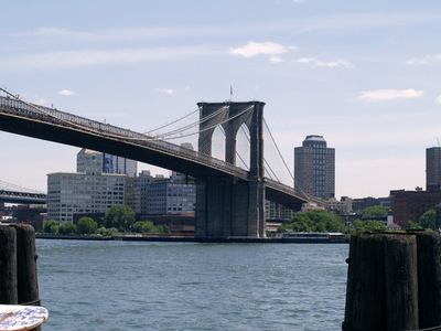 Brooklyn Bridge från South Street Viaduct